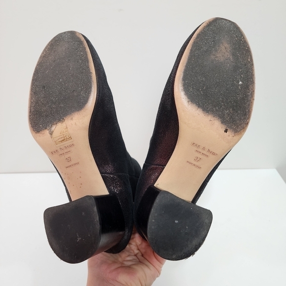 Rag & bone drea metallic booties, size 37 - Picture 6 of 6